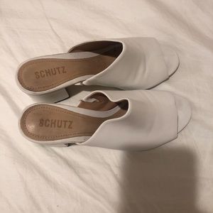 Barely Worn Leather Mule From Schutz.
